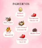 Pomegranate Lip Balm Ingredients – Beeswax, Shea Butter, Pomegranate Seed Oil & More